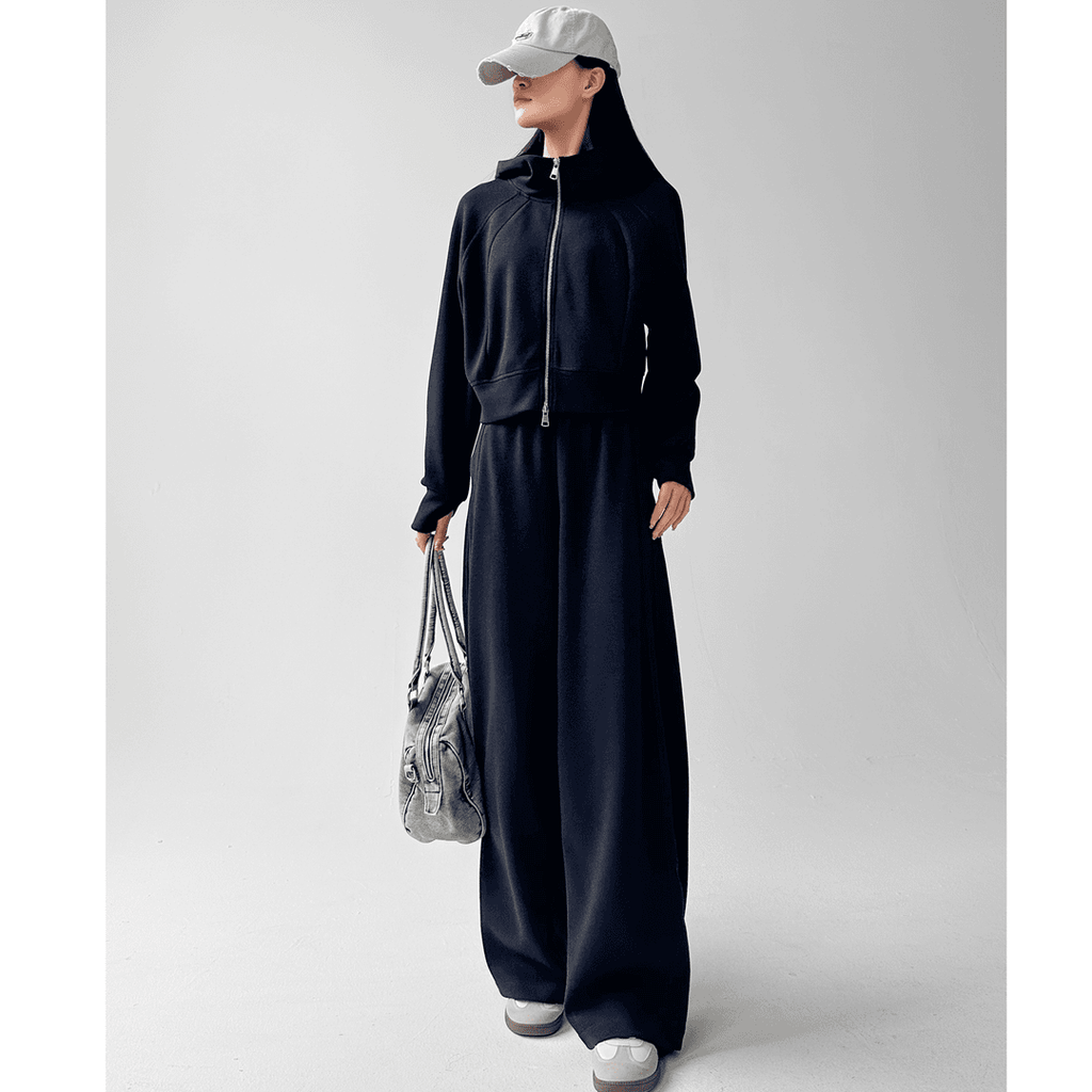 Women's Casual Two-Piece Tracksuit | Loose Fit Hooded Sweatshirt and Sweatpants Set for Autumn